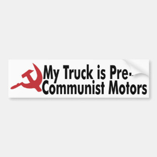 Autocollant De Voiture Mon camion de GM est les moteurs Pré-Communistes