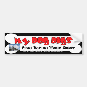 Autocollant De Voiture Mon chien creuse l'adhésif pour pare-chocs de