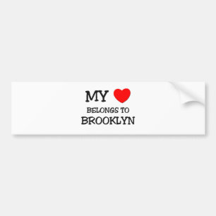 Autocollant De Voiture Mon coeur appartient à BROOKLYN