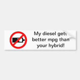 Autocollant De Voiture Mon diesel obtient un meilleur MPG que votre