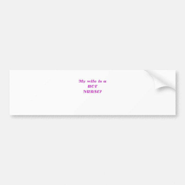 Autocollant De Voiture Mon épouse est une infirmière chaude (Devant)