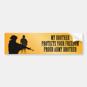 Autocollant De Voiture Mon frère protège votre liberté (le frère d'ar