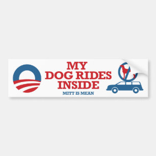 Autocollant De Voiture Mon gant intérieur de tours de chien est Obama