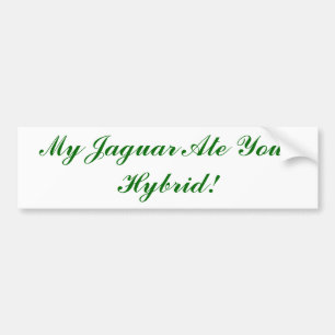 Autocollant De Voiture Mon Jaguar a mangé votre hybride !