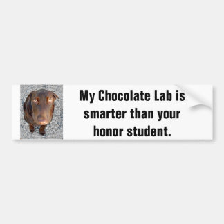 Autocollant De Voiture Mon laboratoire de chocolat plus futé que votre