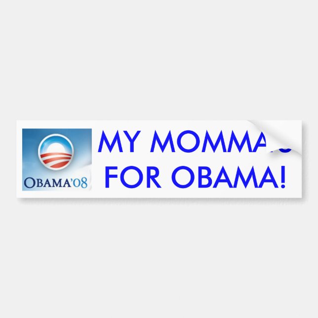 Autocollant De Voiture Mon Momma pour Obama (Devant)