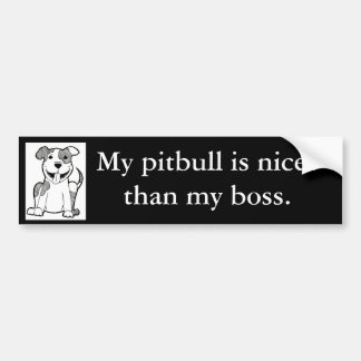 Autocollant De Voiture "Mon pitbull est plus gentil adhésif pour