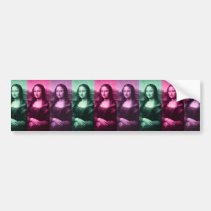 Autocollant De Voiture Mona Lisa Rose vert violet