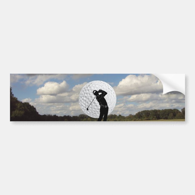 Autocollant De Voiture Monde de golf (Devant)