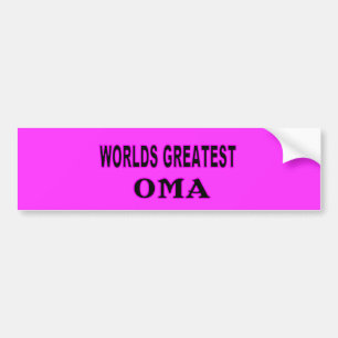 AUTOCOLLANT DE VOITURE MONDES LE PLUS GRAND OMA