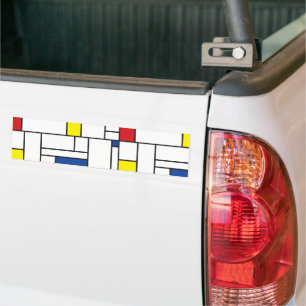 Autocollant De Voiture Mondrian Minimalist Geometric De Stijl Modern Art