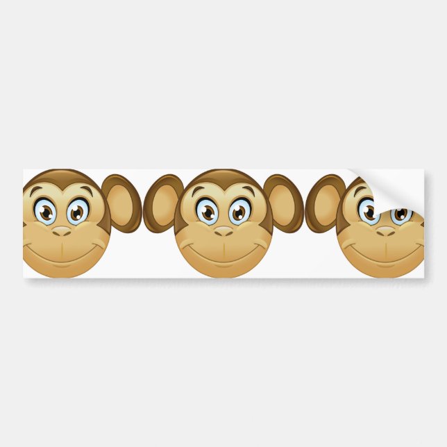 Autocollant De Voiture monkey emoji (Devant)