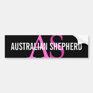 Autocollant De Voiture Monogramme australien de berger