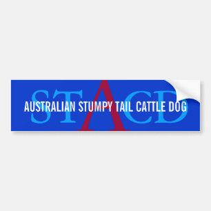 Autocollant De Voiture Monogramme australien de chien de bétail