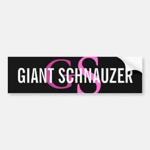 Autocollant De Voiture Monogramme de race de Schnauzer géant