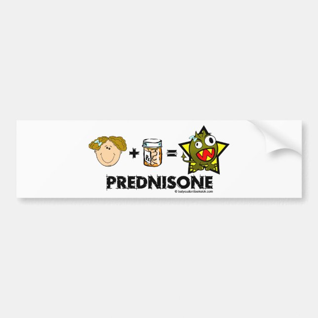 Autocollant De Voiture Monstre de prednisone (Devant)