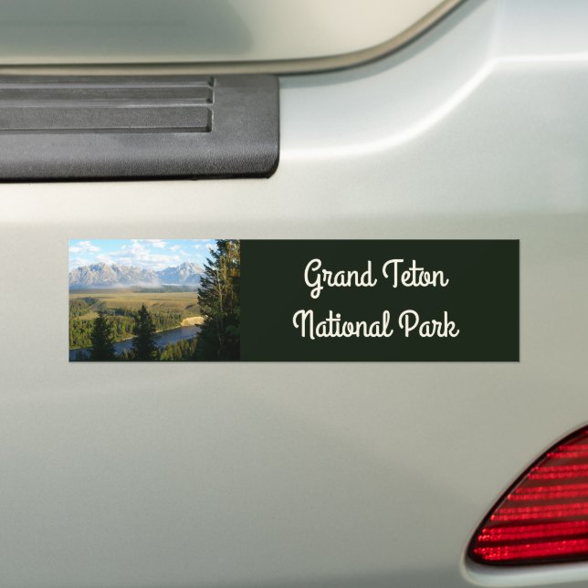 Autocollant De Voiture Montagnes et rivière de Jackson Hole (En voiture)