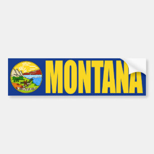 Autocollant De Voiture Montana avec drapeau d'État