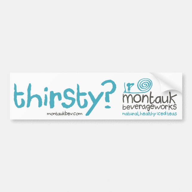 Autocollant De Voiture Montauk BeverageWorks - adhésif pour pare-chocs (Devant)