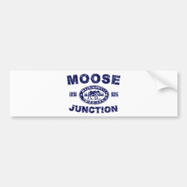 Autocollant De Voiture Moose-Junction-Distressed-[ (Devant)