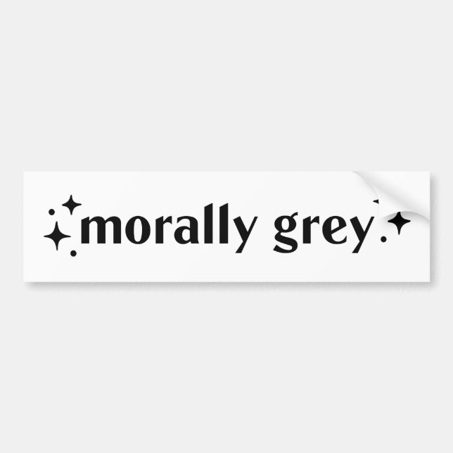 Autocollant De Voiture Moralement gris (Devant)