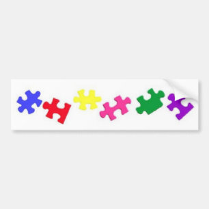 Autocollant De Voiture Morceau Bumpersticker de puzzle d'autisme