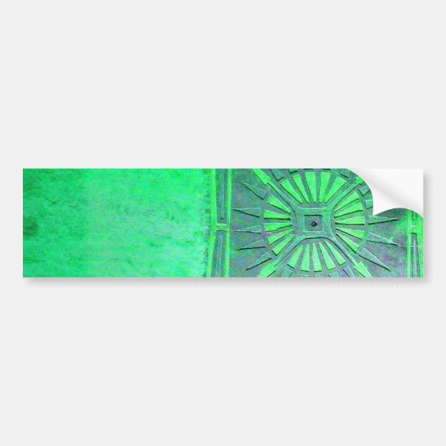 Autocollant De Voiture MORNING STAR Light Green Monogramme (Devant)
