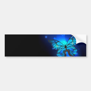 Autocollant De Voiture Morpho Butterfly in the Dark Background