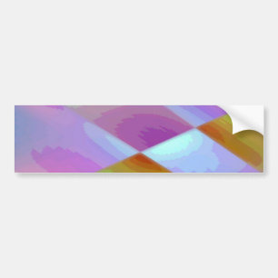Autocollant De Voiture Motif abstrait multicolore rose violet modifiable
