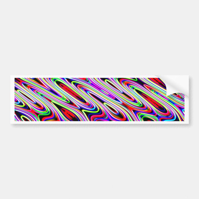Autocollant De Voiture Motif Abstrait multicouleur Wave (Devant)
