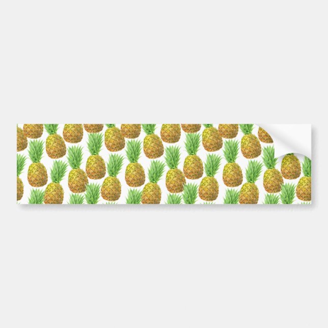 Autocollant De Voiture Motif d'aquarelle ananas (Devant)