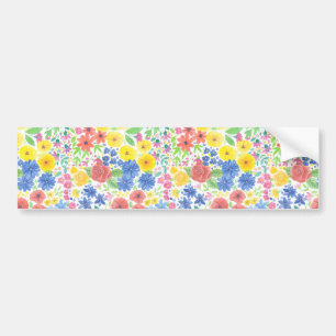 Autocollant De Voiture Motif d'aquarelle florale
