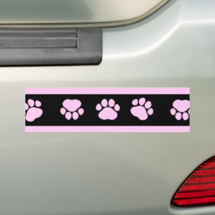 Autocollant De Voiture Motif De Pailles, Pailles Roses, Pailles De Chien,