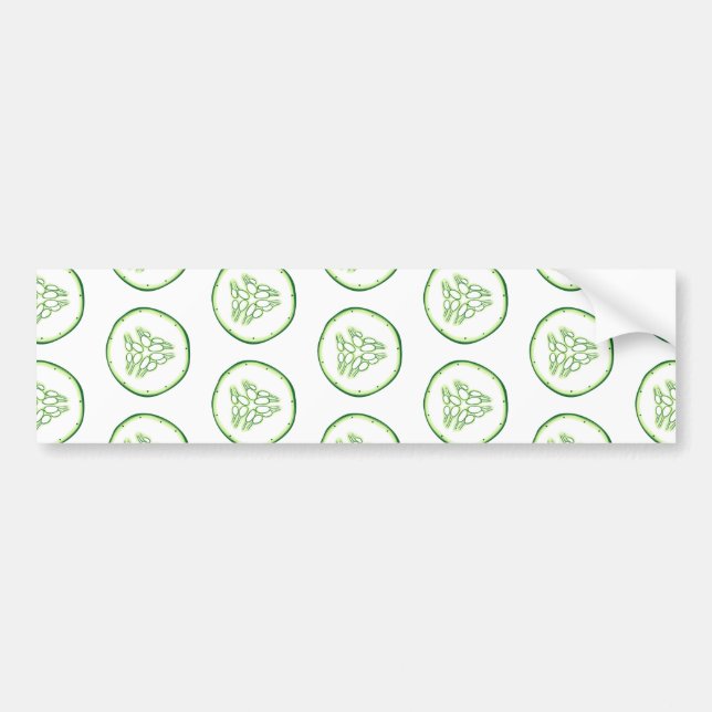 Autocollant De Voiture Motif de tranches de concombre (Devant)