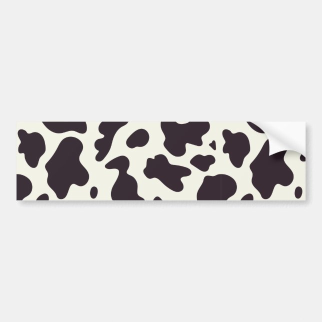 Autocollant De Voiture Motif de vache noir et blanc Imprimer (Devant)