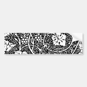 Autocollant De Voiture Motif de vigne de raisin noir et blanc de William