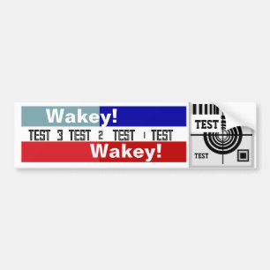 Autocollant De Voiture Motif d'essai Wakey Wakey