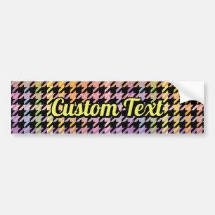 Autocollant De Voiture Motif Rainbow Houndstooth