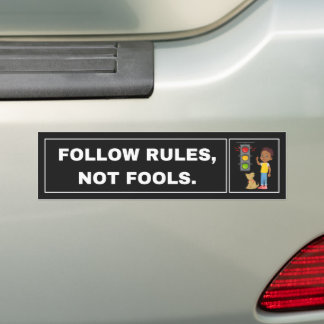 Autocollant De Voiture Motivational Classic Obey Rules Bumper Sticker