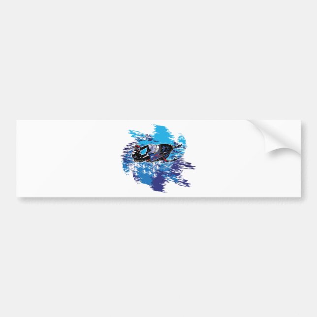 Autocollant De Voiture Motoneigiste graphique (Devant)