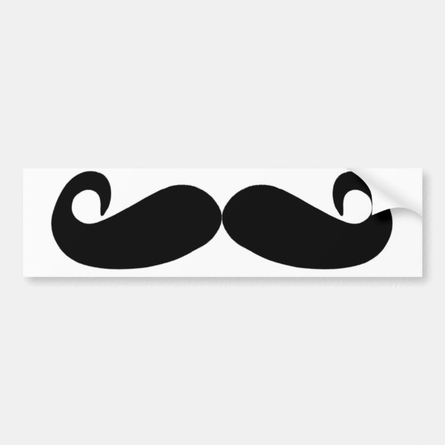 Autocollant De Voiture Moustache Bumpersticker (Devant)