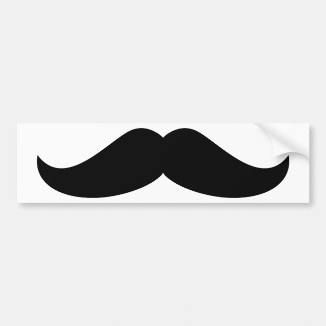 Autocollant De Voiture Moustache noire (Devant)