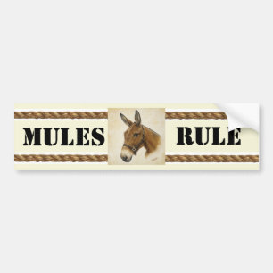 Autocollant De Voiture Mules Rule Bumper Sticker
