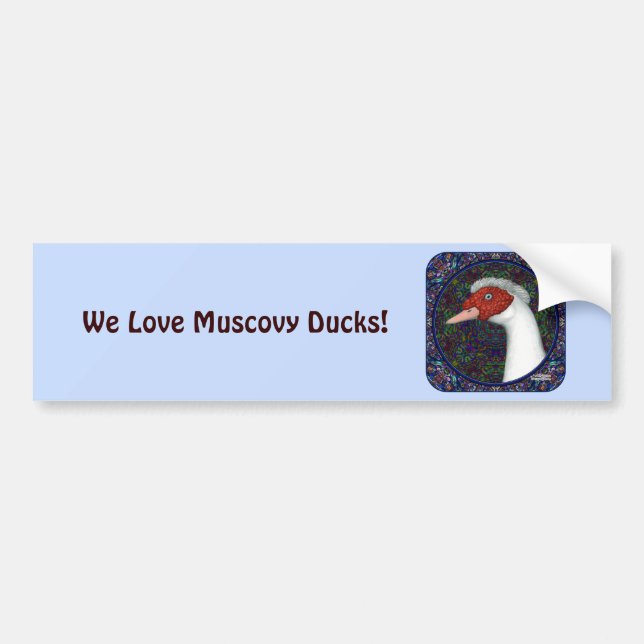 Autocollant De Voiture Muscovy Duck Head (Devant)