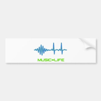 Autocollant De Voiture Music=Life
