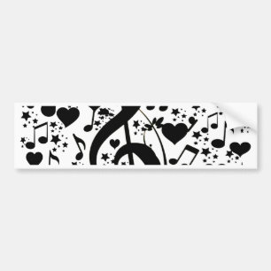 Autocollant De Voiture Musique du cœur_