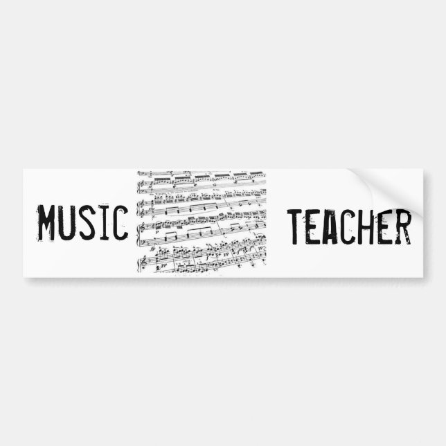 Autocollant De Voiture Musique majeure/étudiante/enseignant (Devant)