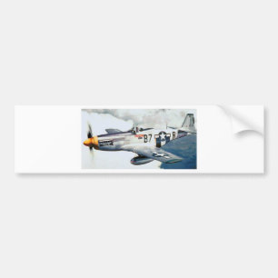 AUTOCOLLANT DE VOITURE MUSTANG P-51