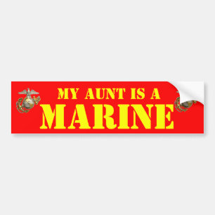 AUTOCOLLANT DE VOITURE MY AUNT IS A MARINE