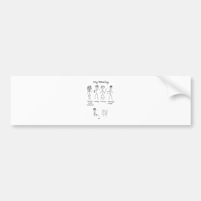 Autocollant De Voiture My-Family-4 (Devant)